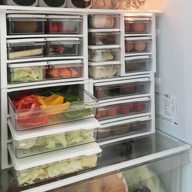 4-Tier Pull-Out Fridge Drawer Organizer