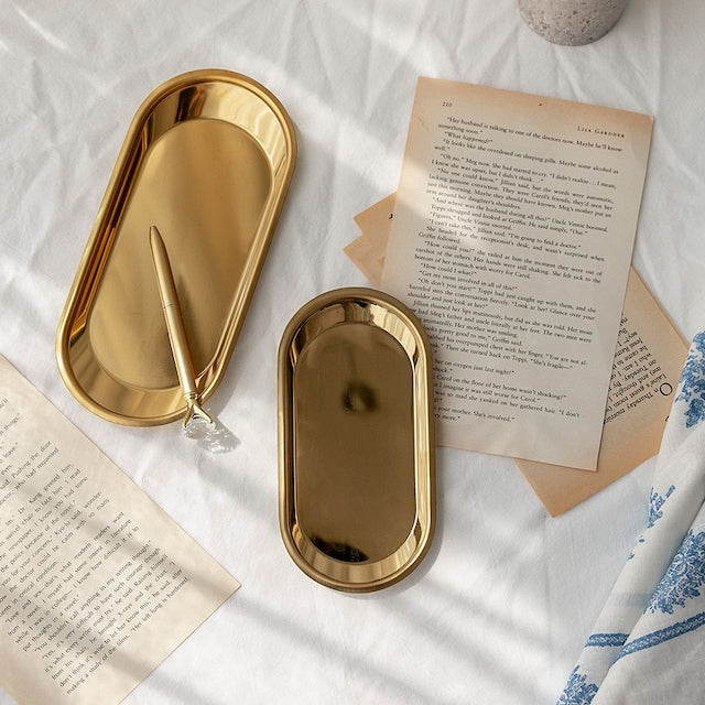 Gold Round Tray