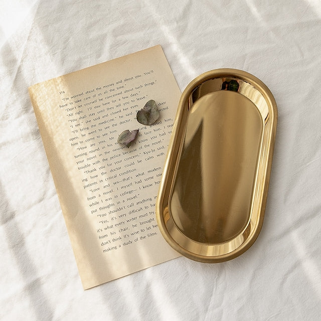 Gold Round Tray