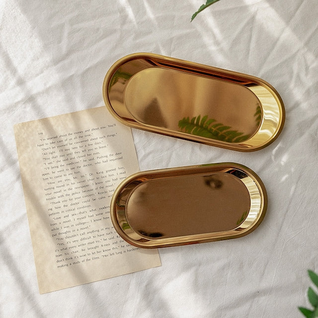 Gold Round Tray