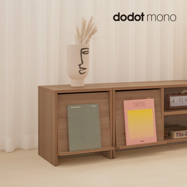 Wooden Bedside Table with Front Magazine Rack