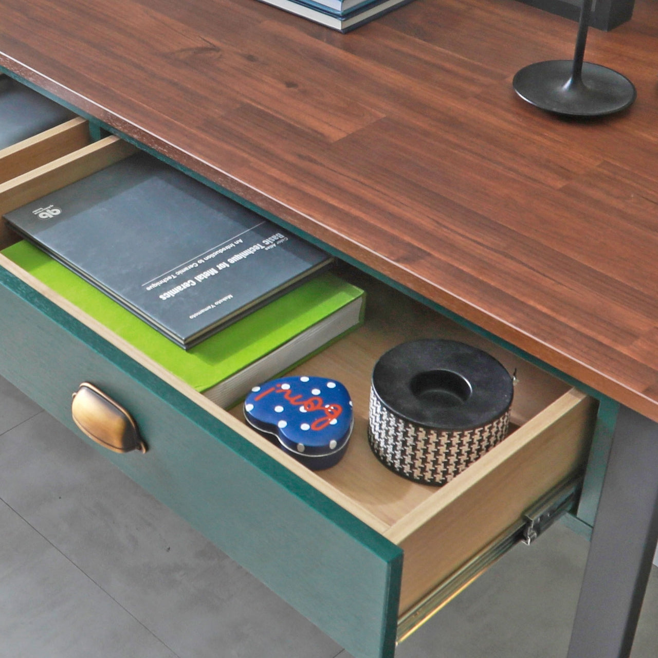 3-Drawer Rolling Storage Cart with Wood Accents
