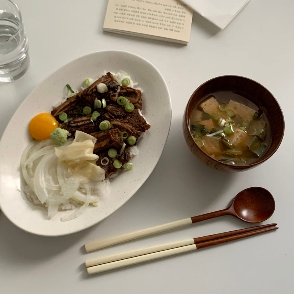 Simple Wooden Chopsticks & Spoon Set