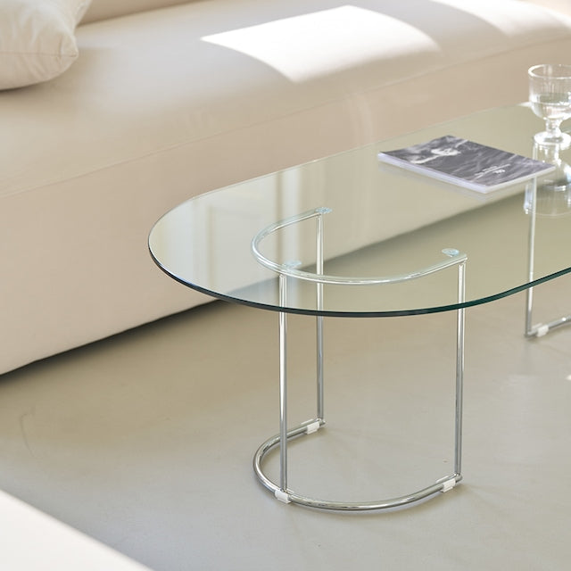 Clear Glass Coffee Table