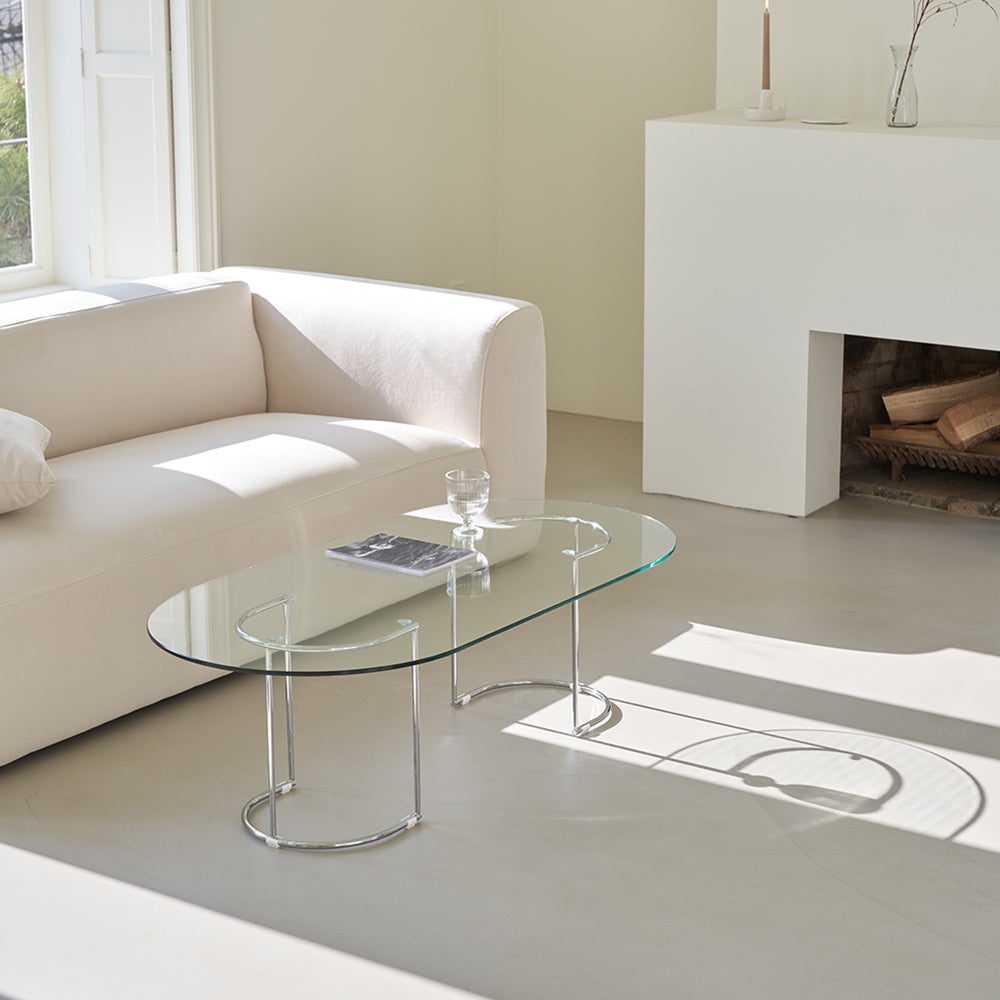 Clear Glass Coffee Table