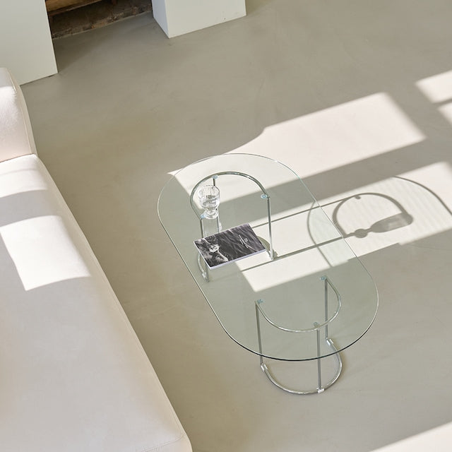 Clear Glass Coffee Table