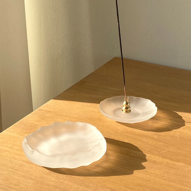 Milky Glass Accessory Tray
