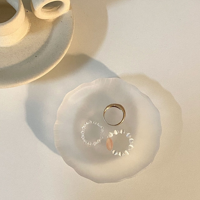 Milky Glass Accessory Tray