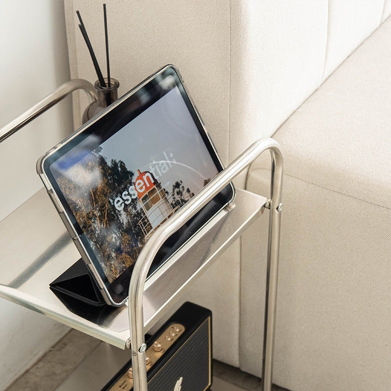 Metal 3-Tier Square Side Table