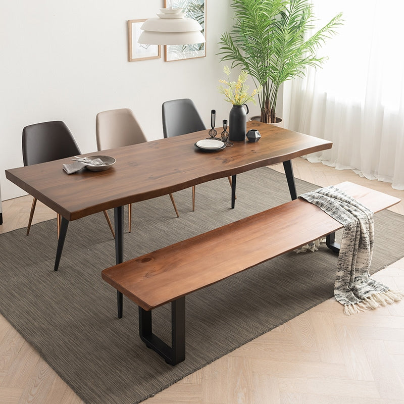 Wooden Slab Dining Table