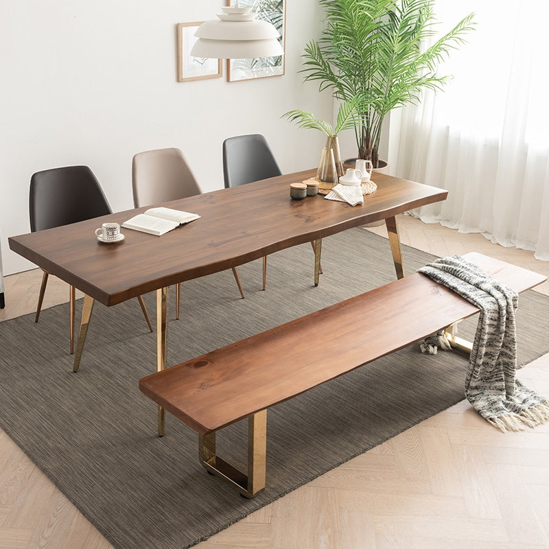 Wooden Slab Dining Table