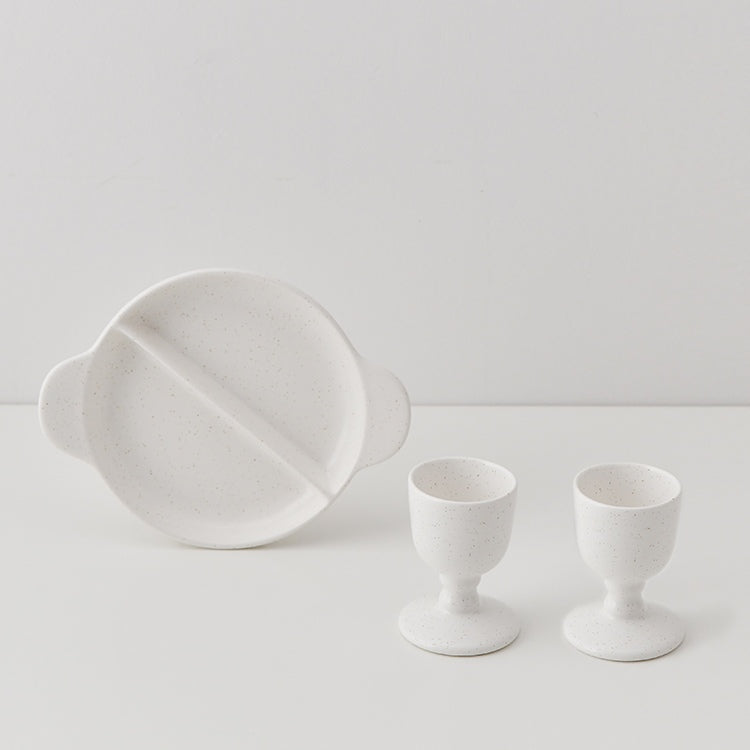 Diane Ceramic Soju Shot Glass Set for 2 (3-Piece)