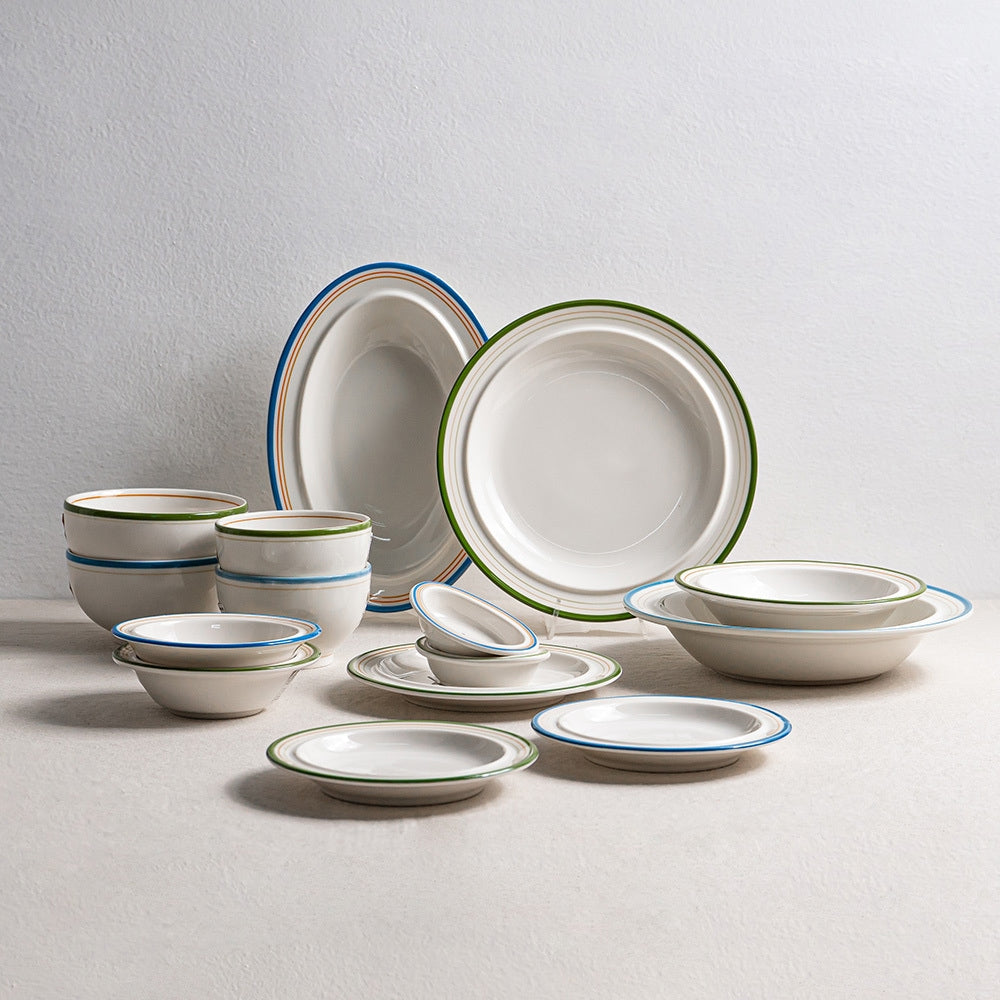 2-Person Plate and Bowl Set - 15 Piece