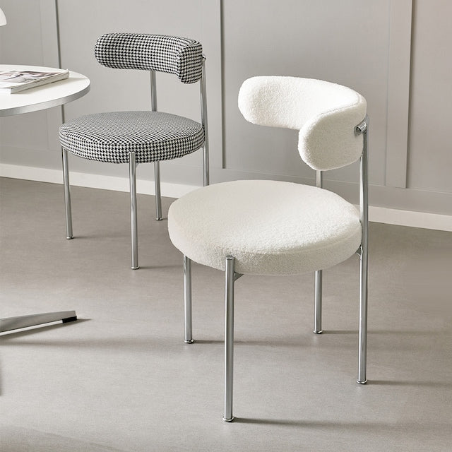 Upholstered Chrome Frame Accent Chair
