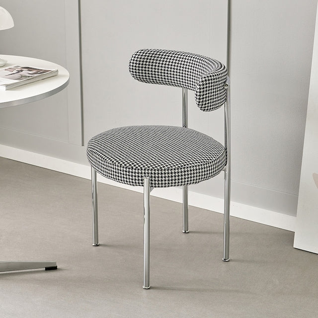 Upholstered Chrome Frame Accent Chair