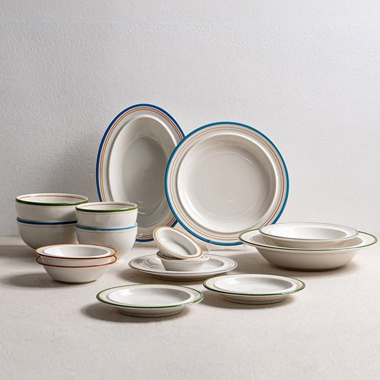 2-Person Plate and Bowl Set - 15 Piece
