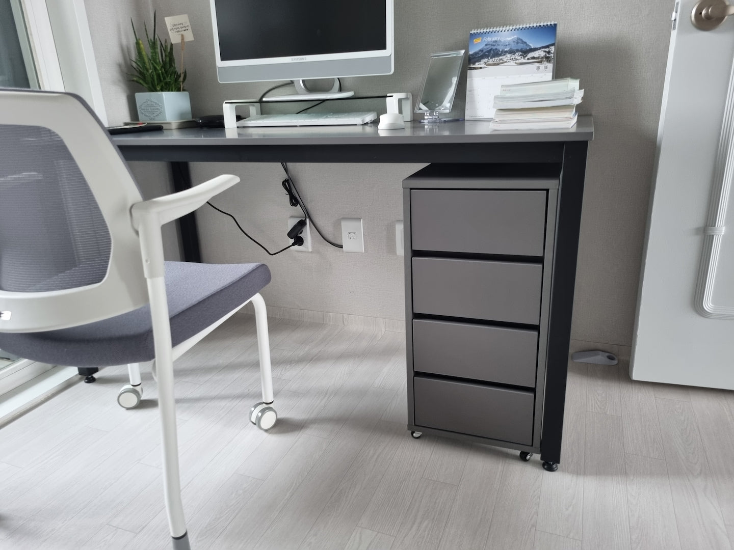 4-Drawer Movable Storage Cabinet