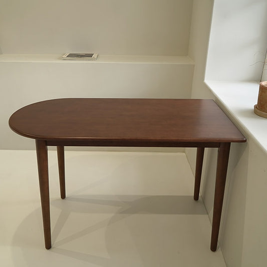 Walnut Half Oval Dining Table