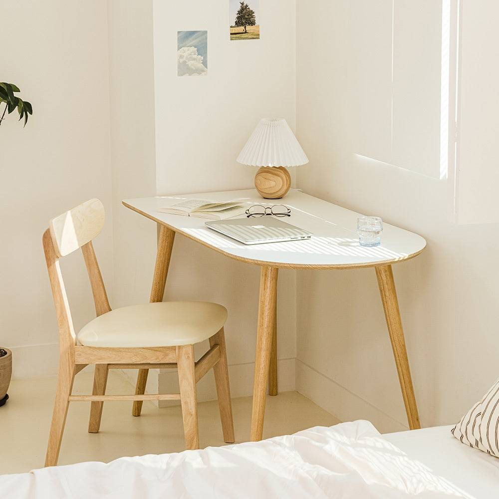 Half Oval Wooden Legs Dining Table