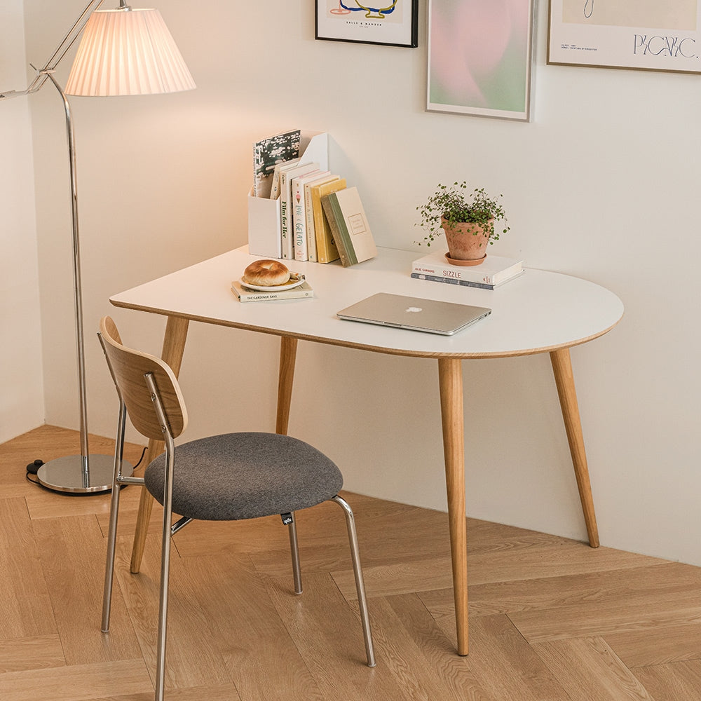 Half Oval Wooden Legs Dining Table