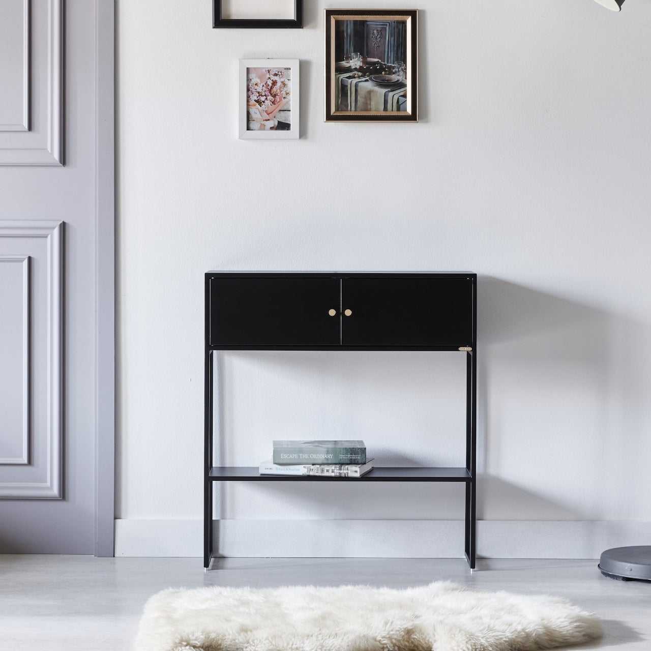 Slim Console Table with Storage