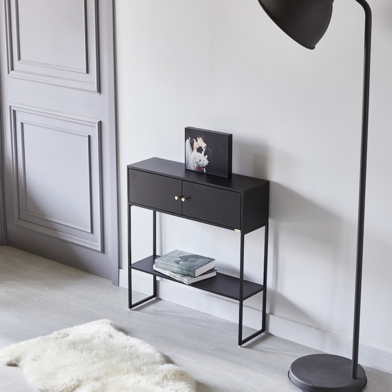 Slim Console Table with Storage