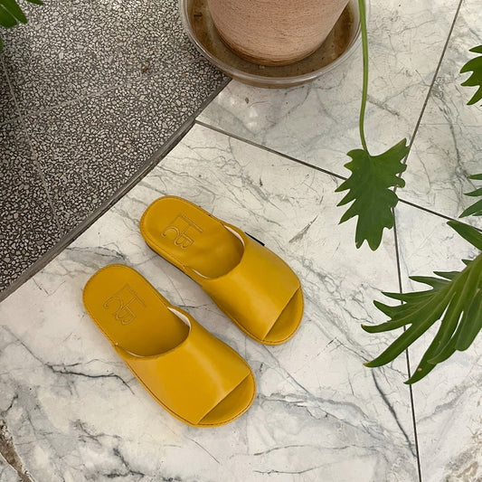 Lux Vivid Faux Leather Slippers