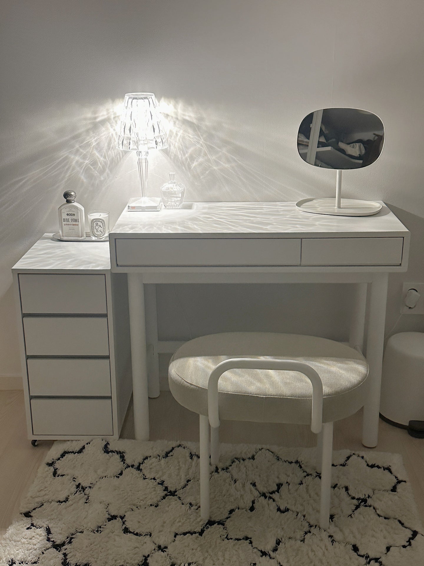 4-Drawer Movable Storage Cabinet