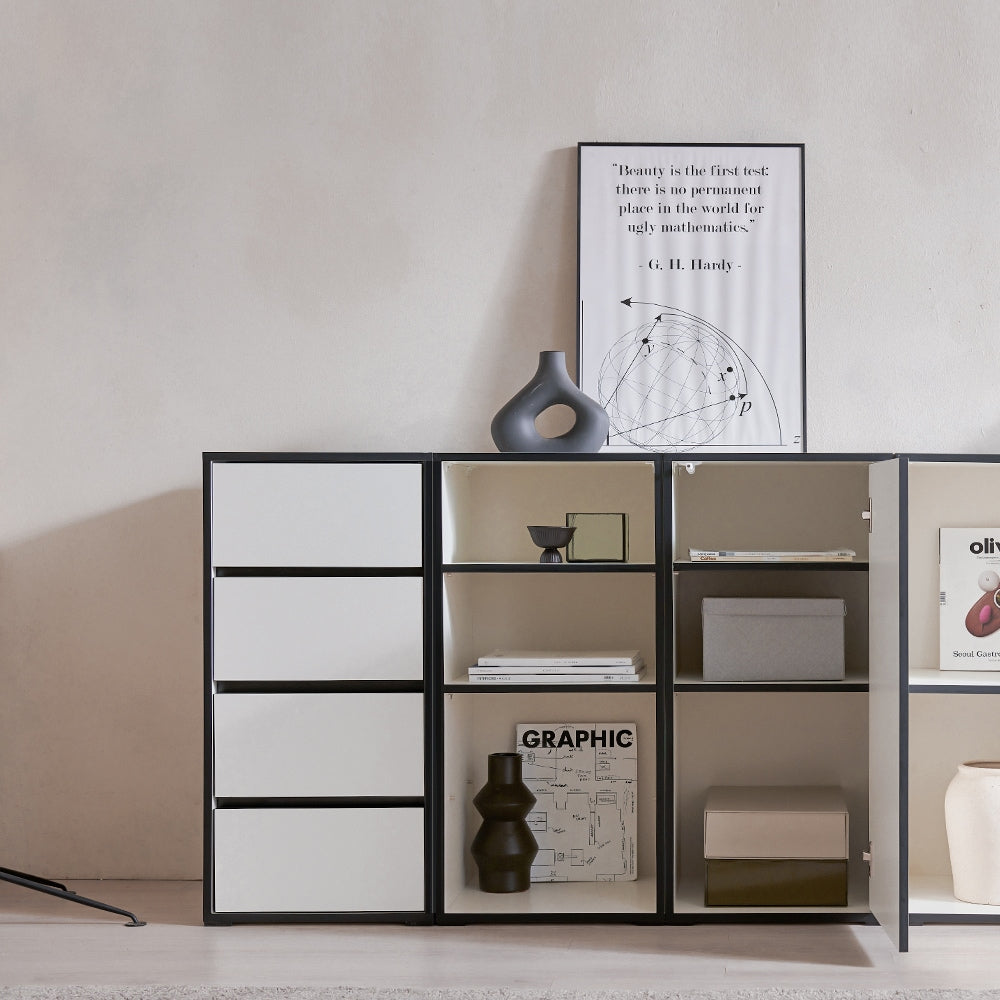 Modern Tall Storage Cabinet with Dividers