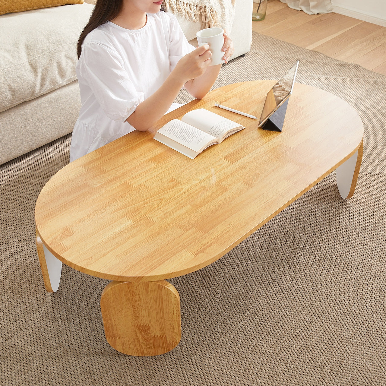 Louis Modular Foldable Wooden Coffee Table