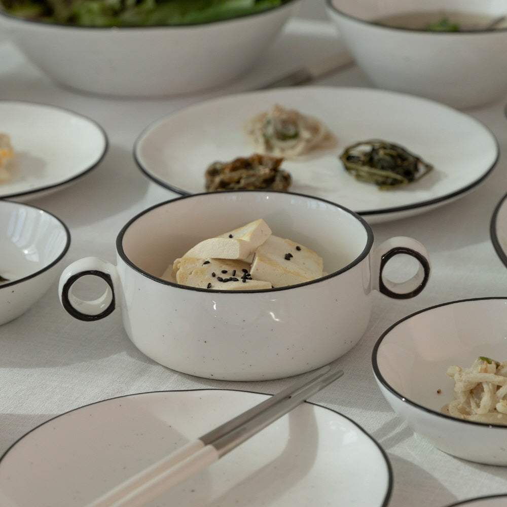 42‑Piece Stone Line Ceramic Dinnerware Set for 6