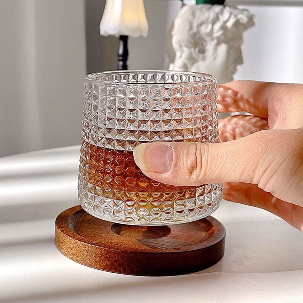 Whiskey Glass & Coaster Set