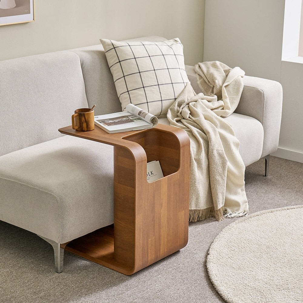 Multi-Use Curved Side Table