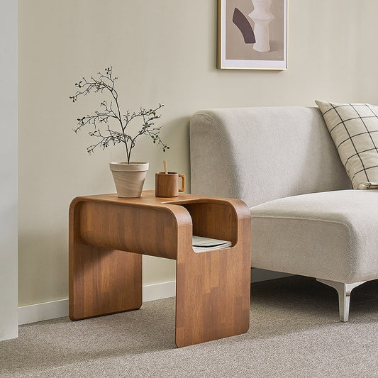 Multi-Use Curved Side Table