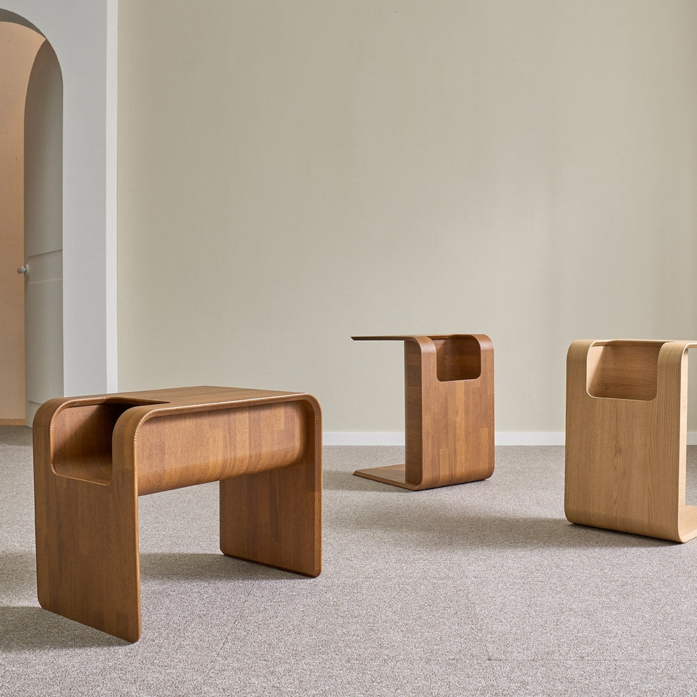 Multi-Use Curved Side Table