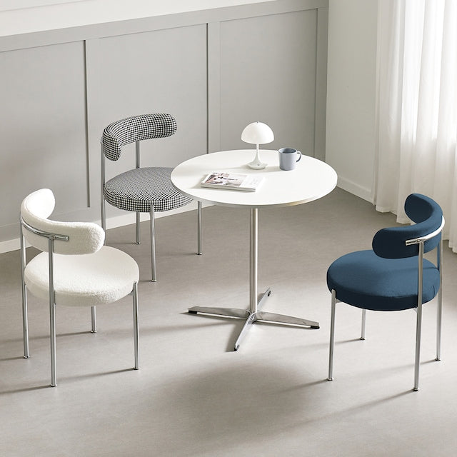 Upholstered Chrome Frame Accent Chair