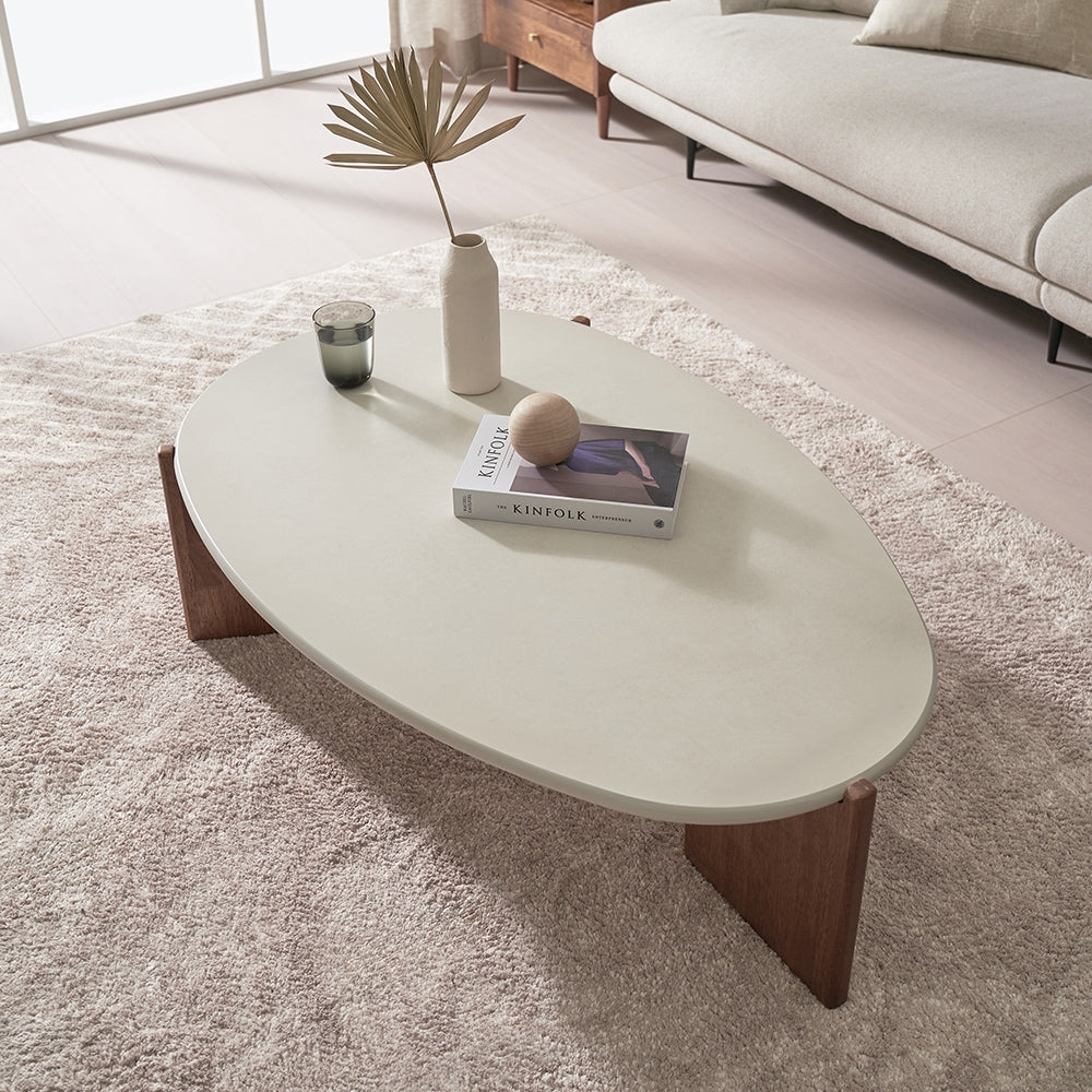 Oval Low-Profile Coffee Table