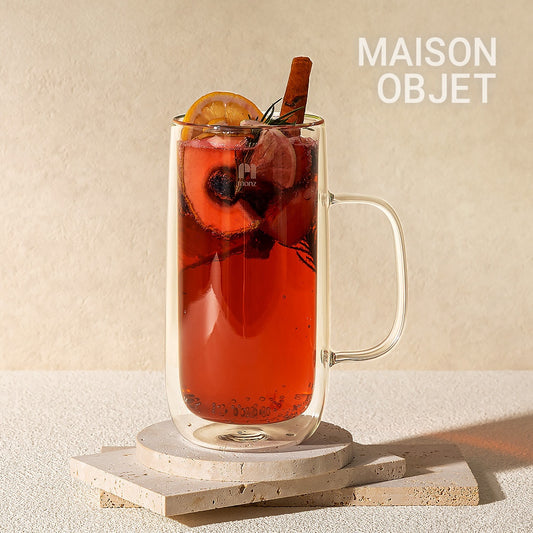 Double Wall Glass Mug Set of 2