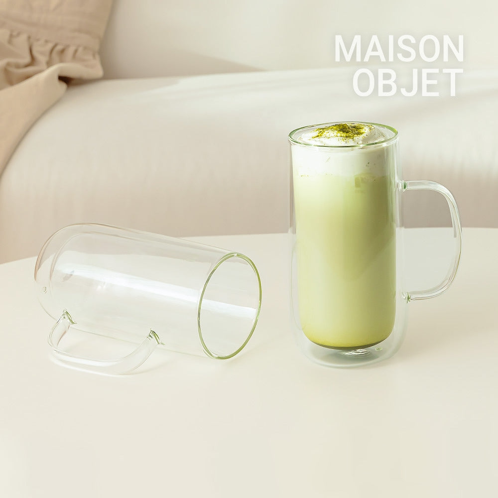 Double Wall Glass Mug Set of 2