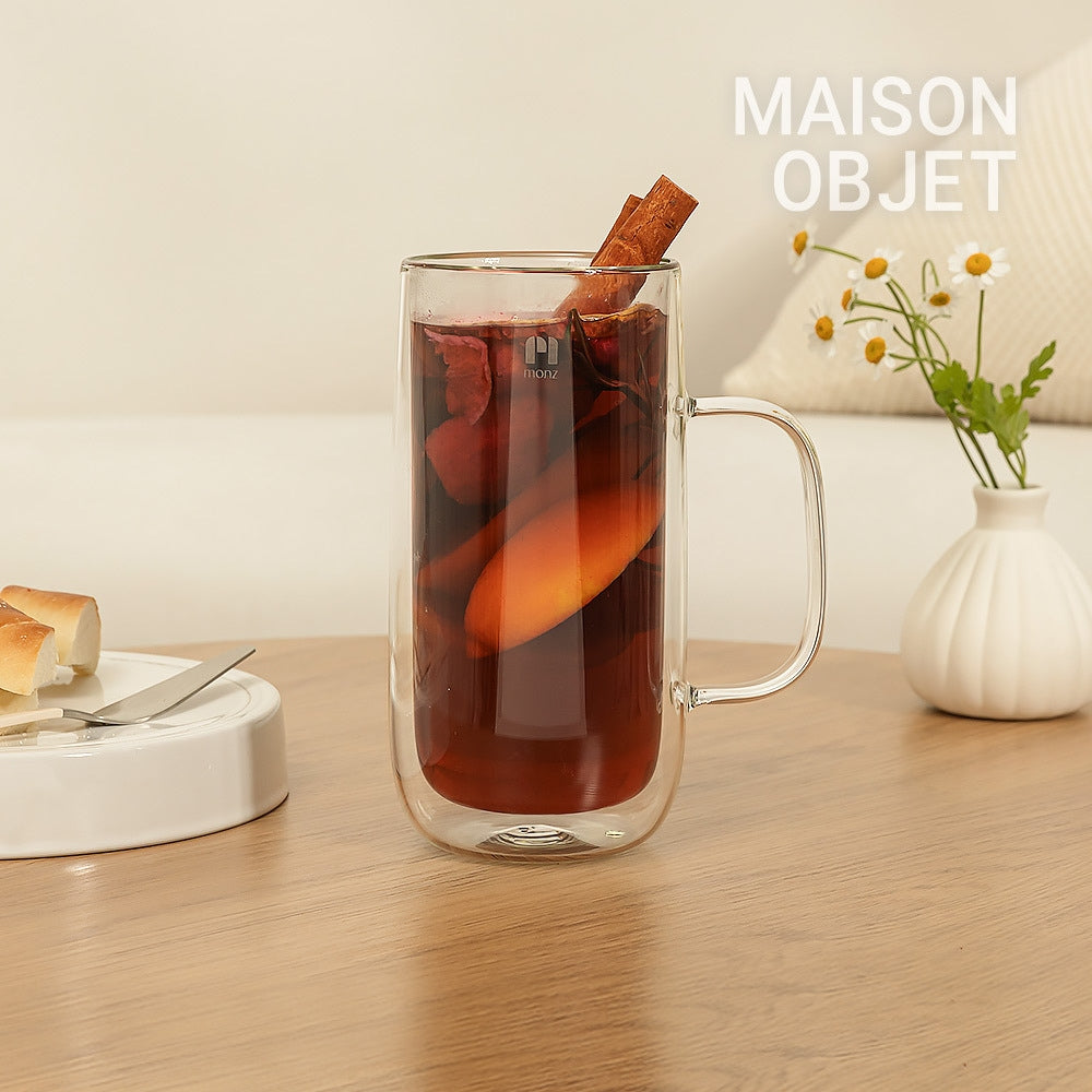 Double Wall Glass Mug Set of 2