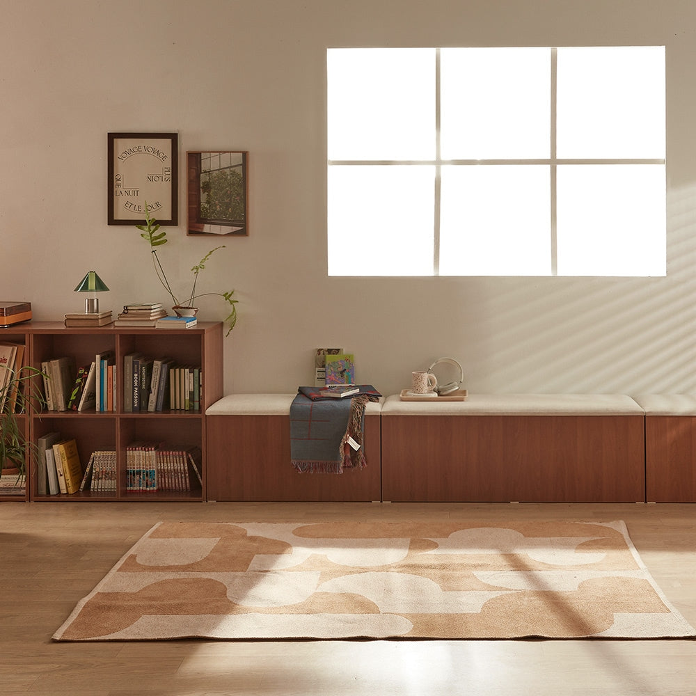 Low Cushioned Storage Bench