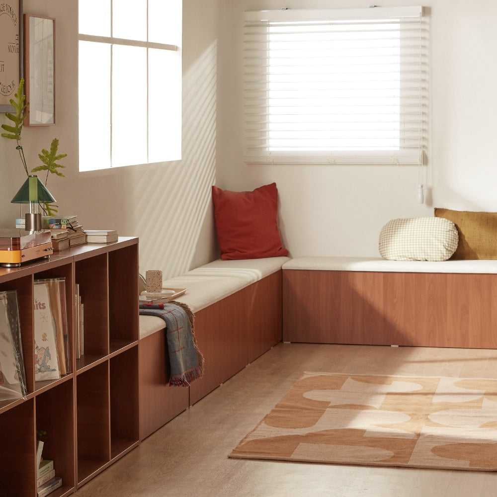 Low Cushioned Storage Bench