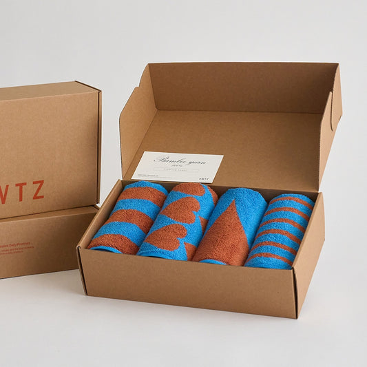 BWTZ Sunset Blue Bamboo Yarn Hotel Bath Towel