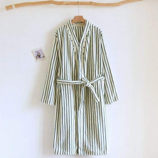 Bloom Stripe Microfiber Sleep Robe