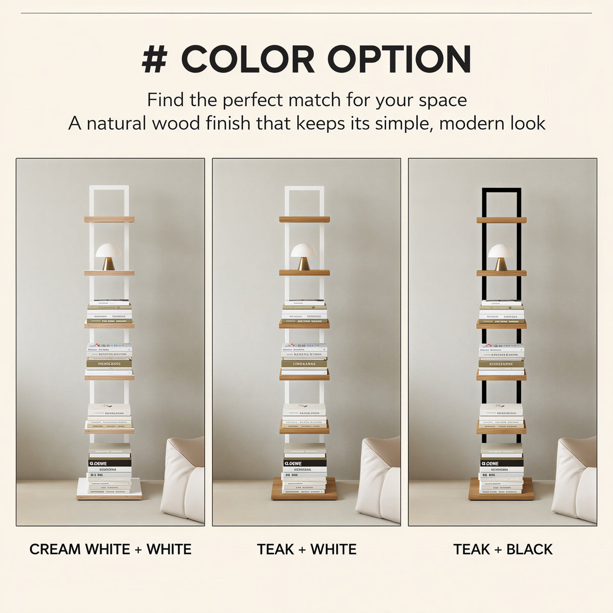 Slim 5-Tier Book Tower