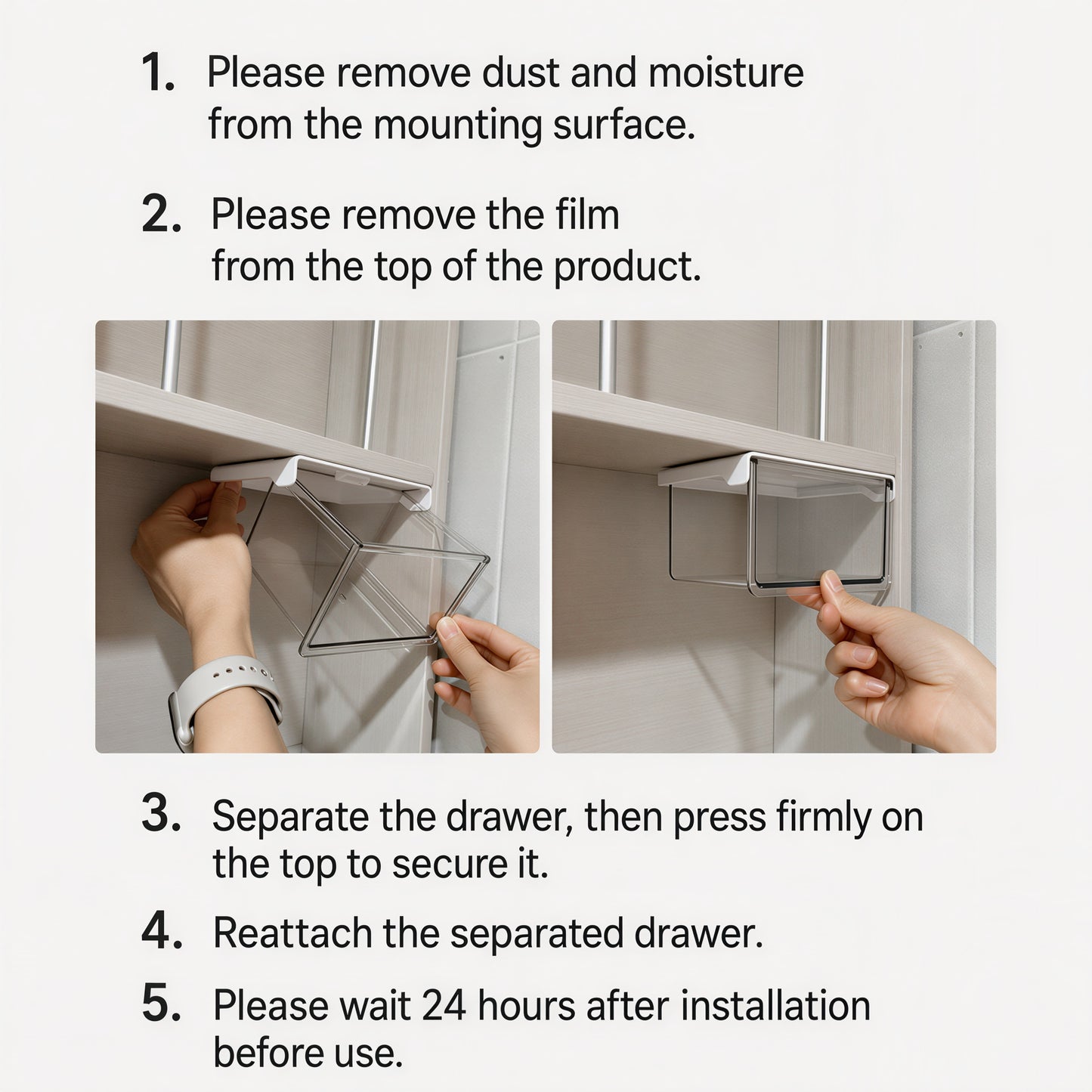 Clear Stash Adhesive Mini Drawer