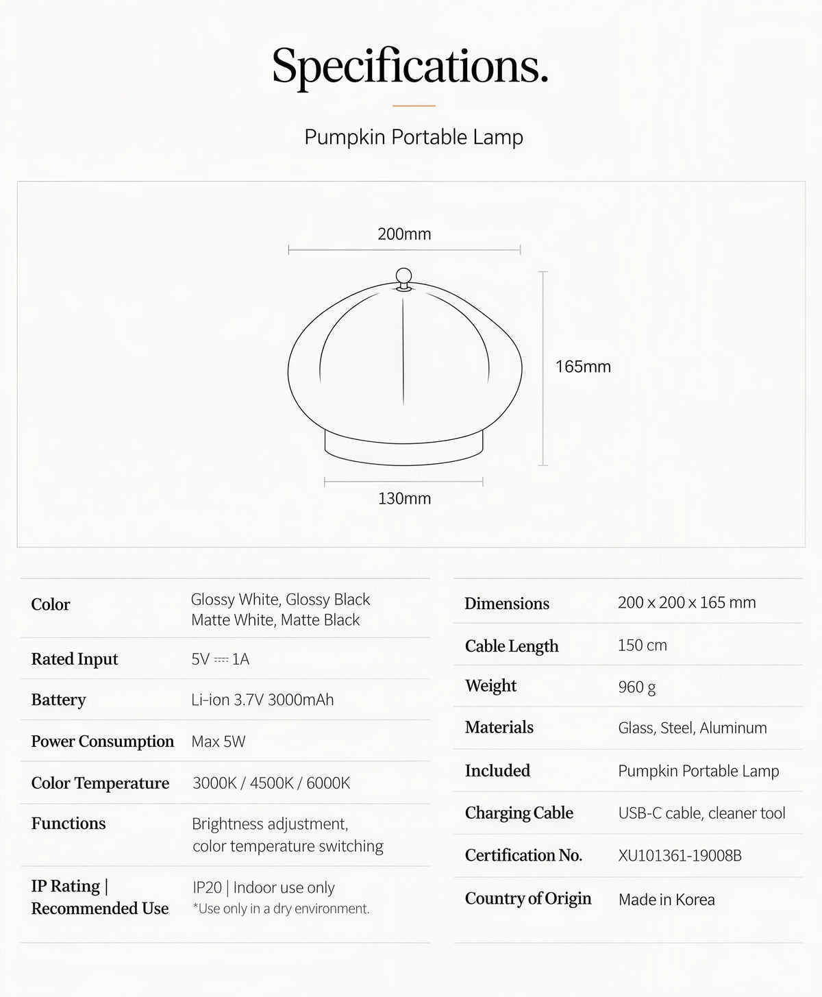 Pumpkin Portable Lamp