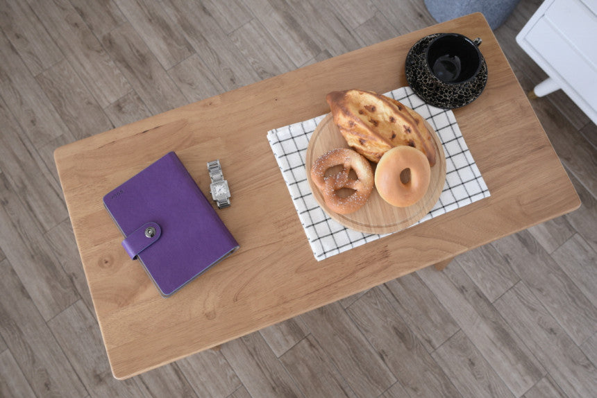 Wooden Side Table with Magazine Rack