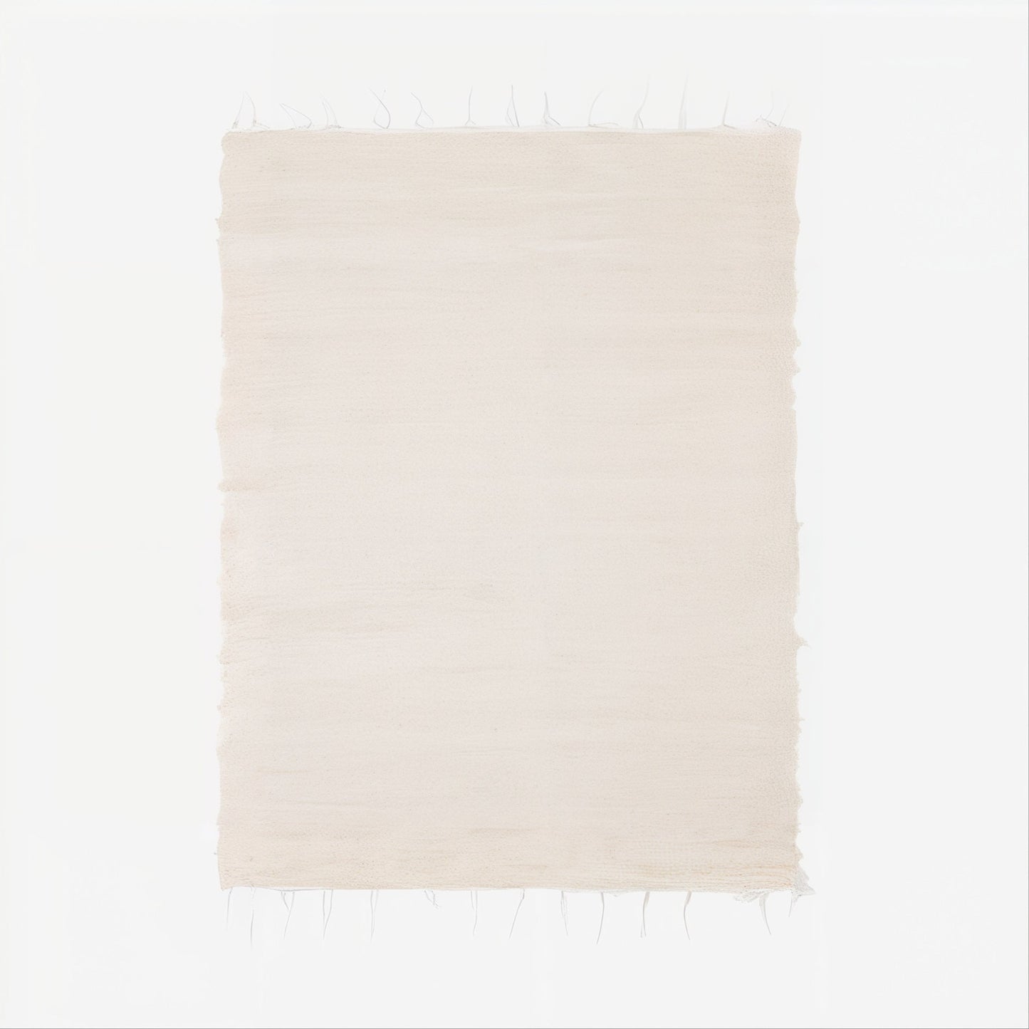 Natural Cotton Fringe Rug
