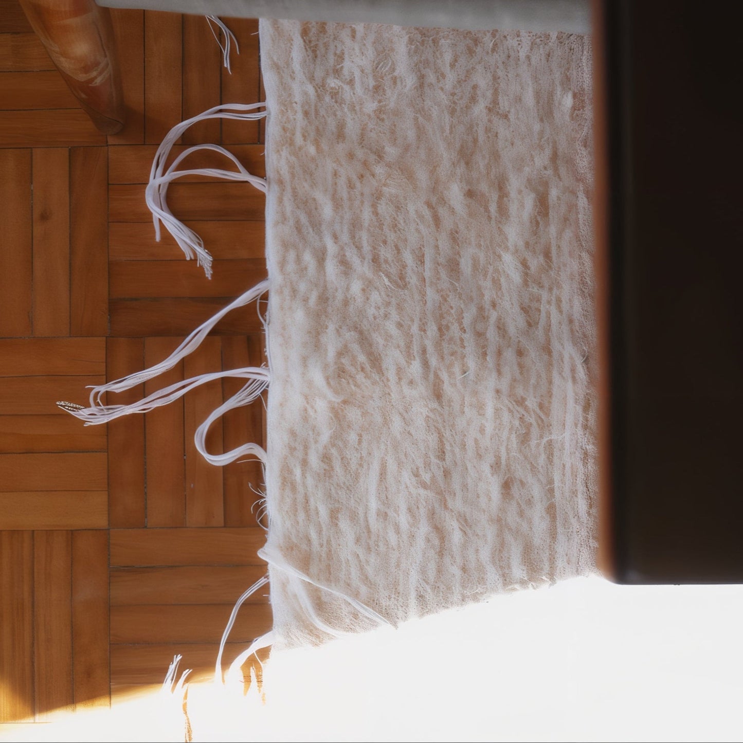 Natural Cotton Fringe Rug